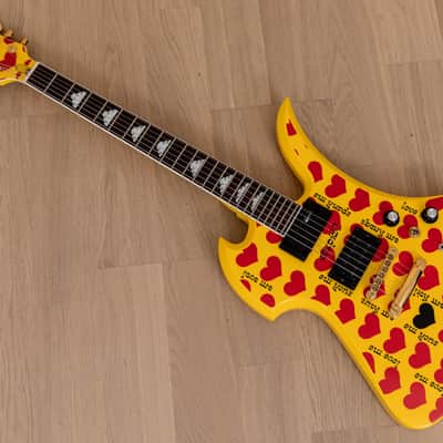 Burny Mockingbird MG-165S HY Hide X Electric Guitar Yellow Heart w