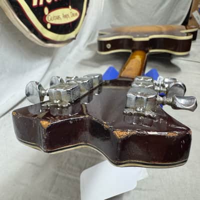 Harmony USA H-64 h64 Meteor Semi-Hollowbody Guitar with Case - repaired headstock image 25