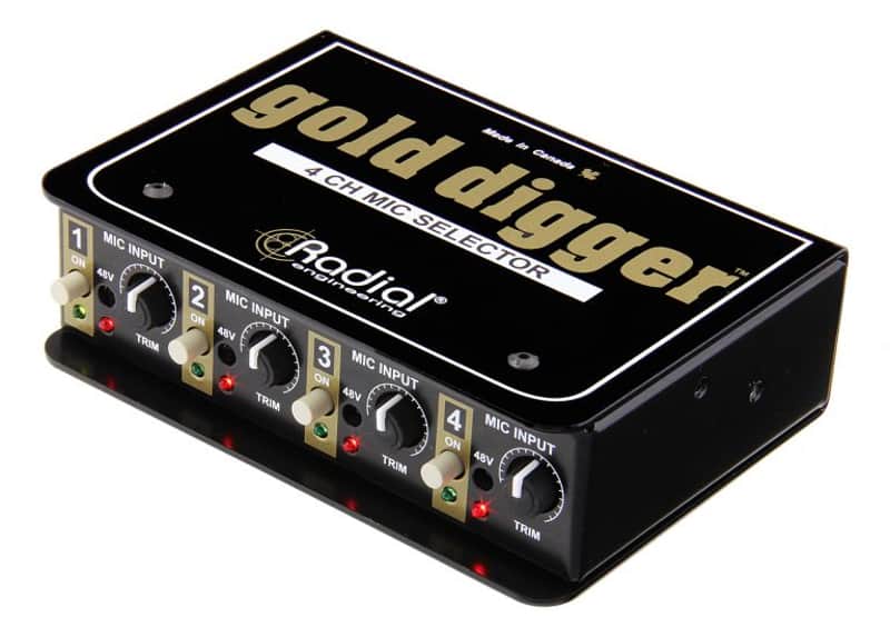 Radial Engineering Gold Digger 4 Channel Mic Selector *Free Shipping in the USA* image 1