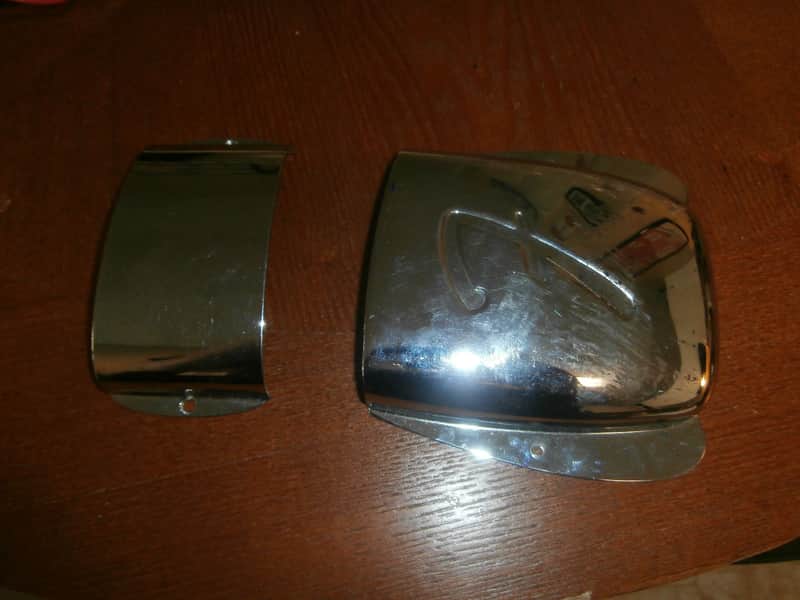Vintage 1960's Fender Jazz Bass Pickup Cover and Bridge Cover! 1966, 1967, 1968 image 1