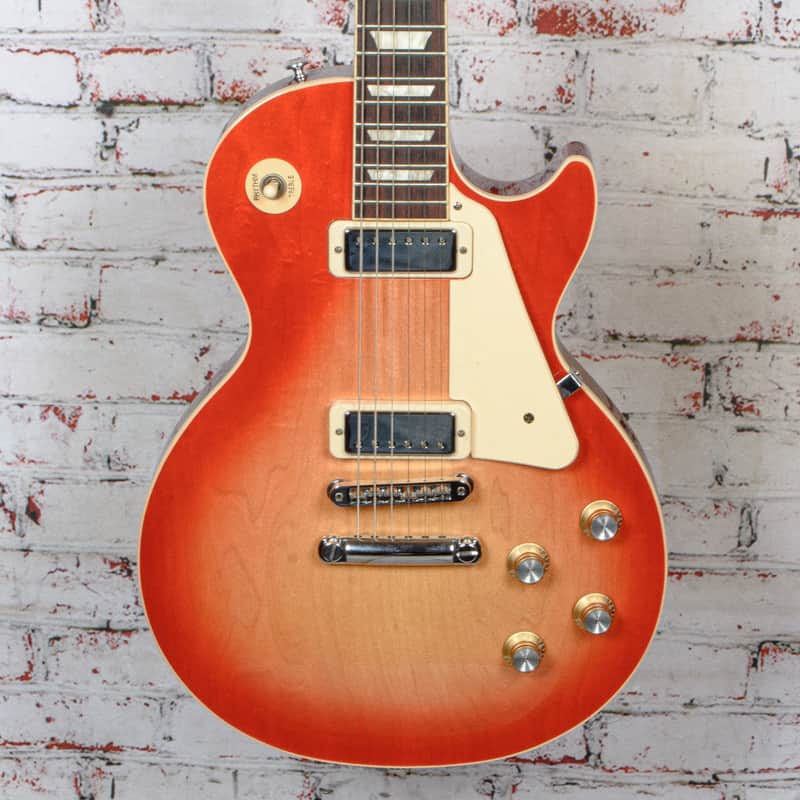 Gibson - 2021 Les Paul Deluxe Electric Guitar - Cherry Sunburst w/Reliced Neck - w/OHSC USED image 1