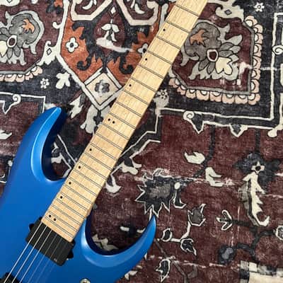 Ibanez RGDIR6M-LBM Iron Label 2018 - 2019 - Laser Blue Matte image 2