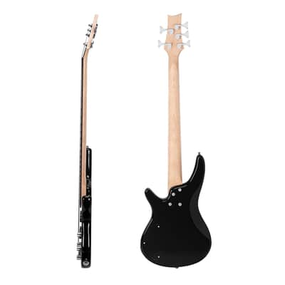 Glarry GIB Electric 5 String Bass Guitar Full Size Bag Strap Pick Connector Wrench Tool 2020s - Black image 9