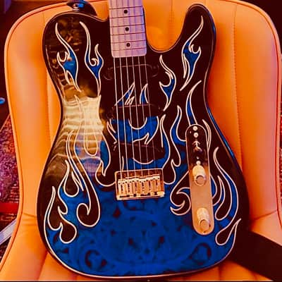 ‘07 Fender | Telecaster | James Burton Signature | Blue Paisley Flames | USA 🇺🇸 image 4