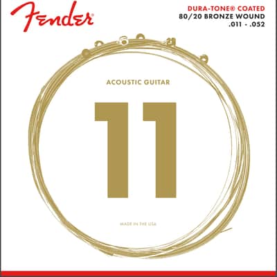 Fender Strings 880cl 80/20 Bronze Coated 11-52 Acoustic Guitar Strings image 5