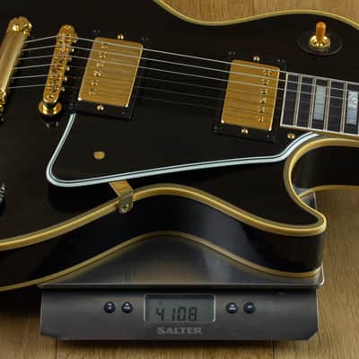Gibson Custom M2M 1957 Les Paul Custom Reissue 2-Pickup VOS Ebony Carmelita Neck Lightweight Body 751095 image 5