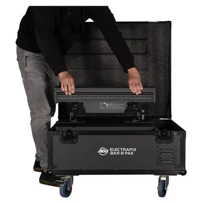 (6) American DJ ADJ ElectraPix Bar 8 Pak DMX RGBAL+UV Bar Lights w/ Flight Case image 13