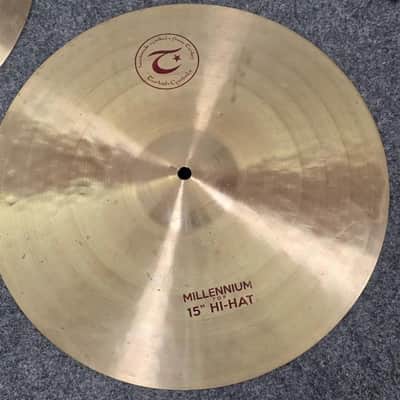 Used Turkish Millenium Hi Hat Cymbals 15" - Good image 2