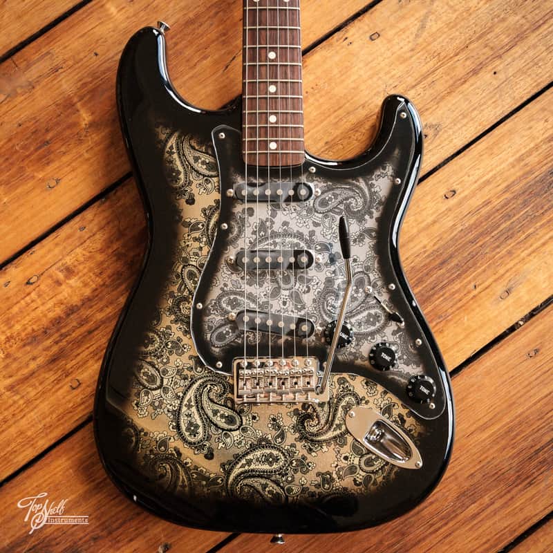 Fender MIJ Limited Edition Black Paisley Stratocaster | Reverb