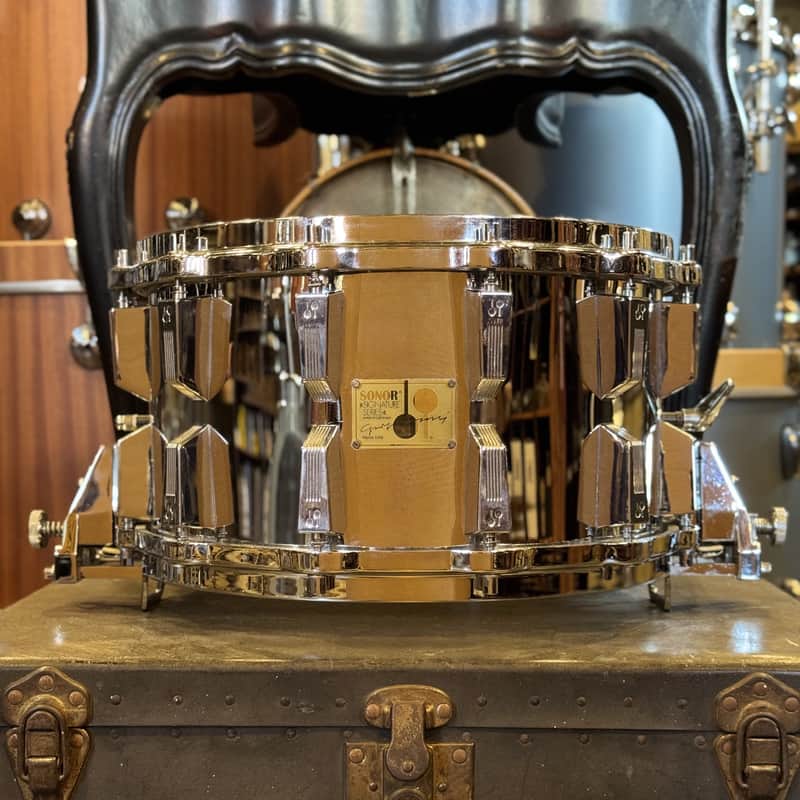 VINTAGE 1980's Sonor Signature Horst Link 8x14 HLD-588 Ferromanganese Steel Snare Drum image 1