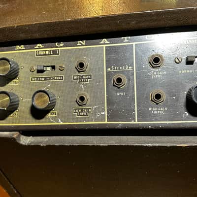 Magnatone Estey Custom 460 2-Channel 35-Watt 2x12" Guitar Combo with 5" / 7" Midrange Drivers 1960s - Brown image 4
