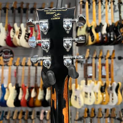 Vintage   V100 Icon Les Paul Jbm Gold Top image 8