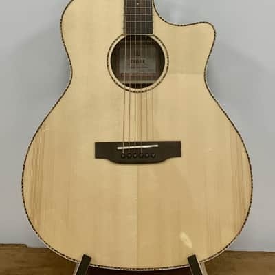 Shore Cutaway Acoustic Guitar - natural solid spruce top image 1