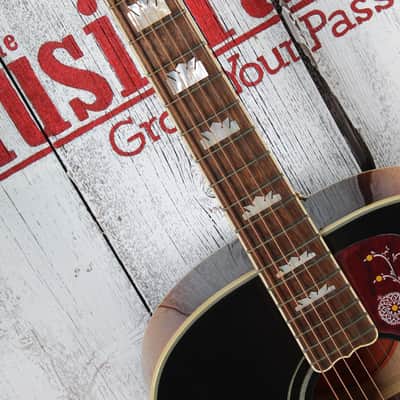 Epiphone J-200 Super Jumbo Acoustic Electric Guitar Aged Vintage Sunburst Gloss image 10