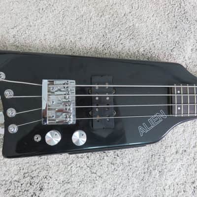Vintage 1980s Hohner Hondo Cort Alien Headless Bass Guitar Black Clean Kramer Duke Clone image 4