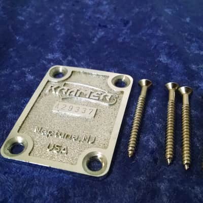 1980s Kramer Neck Plate Chrome w/Screws image 1