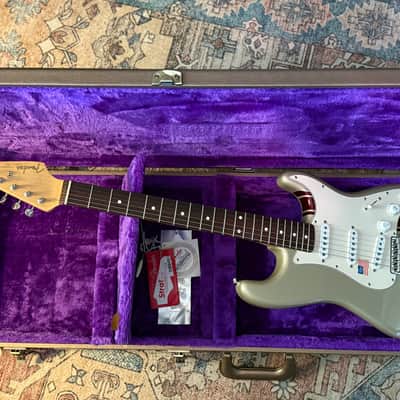 MINT John Mayer Fender Stratocaster Shoreline Gold w/ Racing Stripe image 7