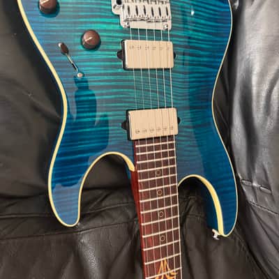 Suhr Modern Carve Top 2014 Reload Collection Flamed Blue Aqua Cocobolo Neck **Stunning!** image 21