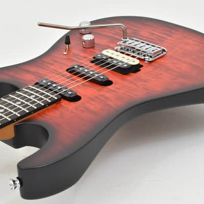Schecter USA Sunset Custom-II HSS Guitar Tiger Eye Satin image 5