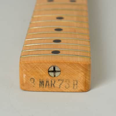 Fender  Telecaster Solid Body Electric Guitar (1973), ser. #395697, original black tolex hard shell case. image 13