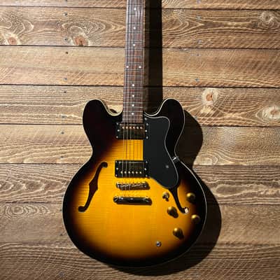 Epiphone DOT Deluxe 2006 Upgraded - Flame Maple Top Vintage Sunburst image 2