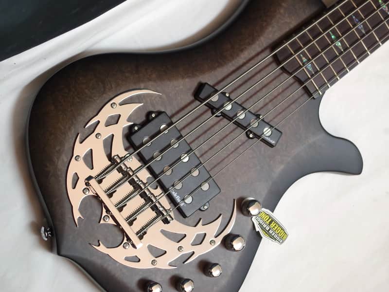 TRABEN Array Attack 5-string BASS guitar Black Burl w/ CASE