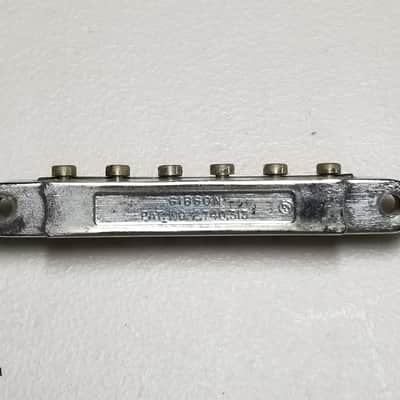 1966 - 1970s Gibson ABR-1 Chrome Bridge - Foundry Mark - 100% Genuine Vintage - No Sags or Cracks! image 2
