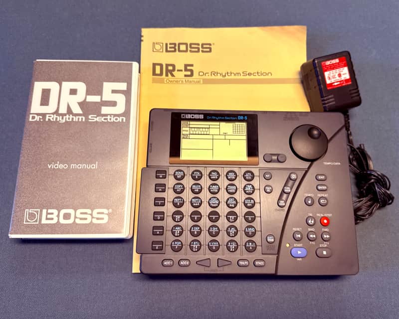 Boss DR-5 Dr. Rhythm Section Drum Machine w/Power Supply, Owner's Manual & Video Mint image 1