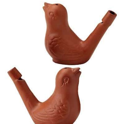 GOKI 15230 - COUPLE Water bird whistles clay bird ceramic image 2