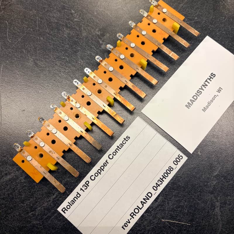 ORIGINAL Roland Replacement 13P Copper Contacts (043H008) for Jupiter-8, Jupiter-6, Juno-6, Juno-60, System-100M, etc image 1