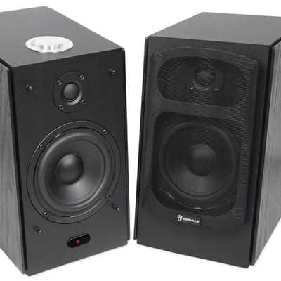 (2) Rockville HD5B 5" Powered Bookshelf Speakers Bluetooth Monitors w/21" Stands image 2