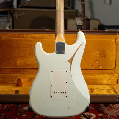 2006 Fender Custom Shop '60 Stratocaster Relic Olympic White w/OHSC image 6