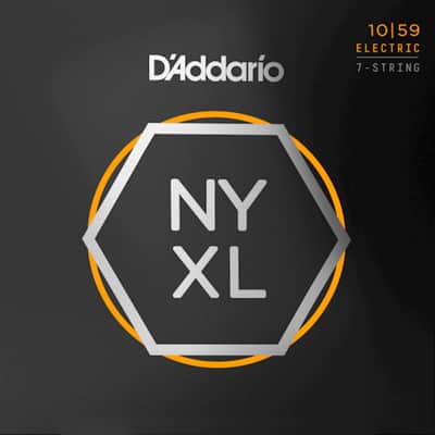 D'Addario NYXL1059 Nickel Wound 7-String Electric Strings, Regular Light, 10-59 image 1