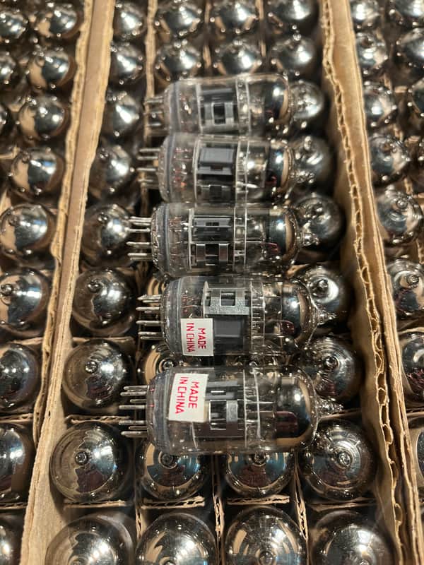Brand New NOS Chinese 12AX7A / ECC83 / 7025 square foil getter - Shuguang 2000s - Fast Shipping! image 1