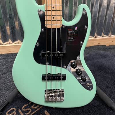 Fender American Performer Jazz Bass with Maple Fretboard 2018 - Present - Satin Surf Green image 2