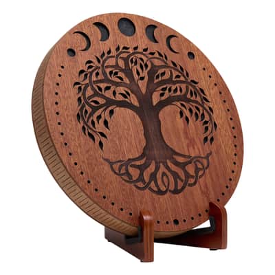 MEINL Sonic Energy 12" Rain Disk, Stream Sound, Moon Phases & Tree of Life Carving image 3