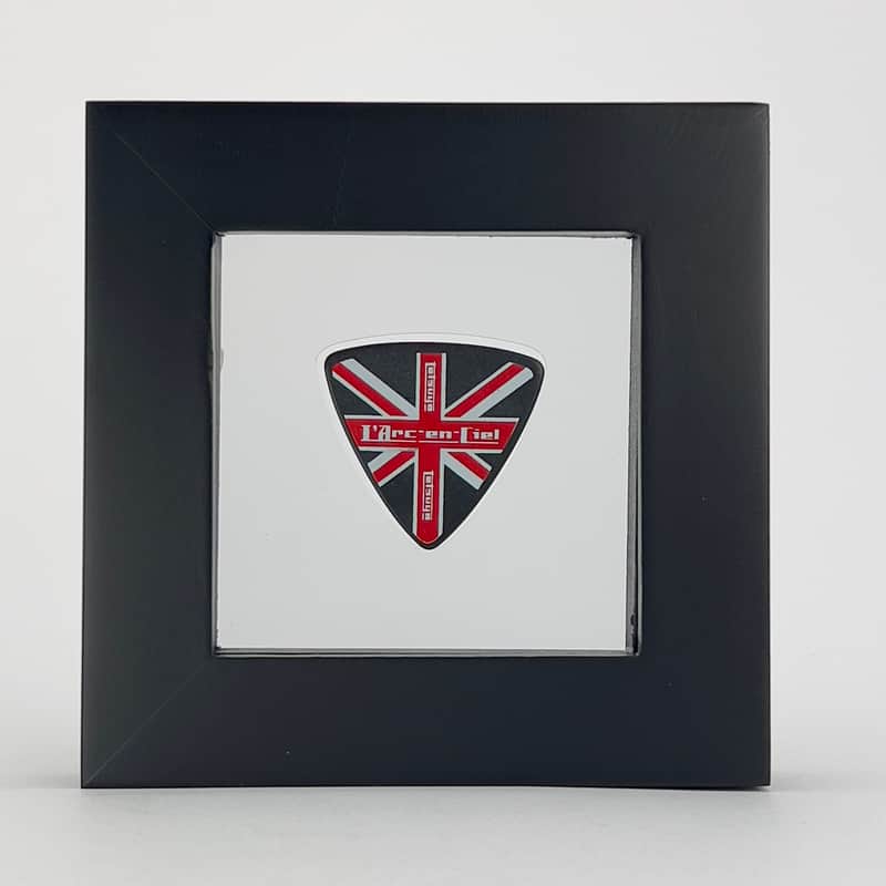 3" x 3" Double Sided Guitar Pick Display, CLEAR #346 Triangle Bass Shape image 1