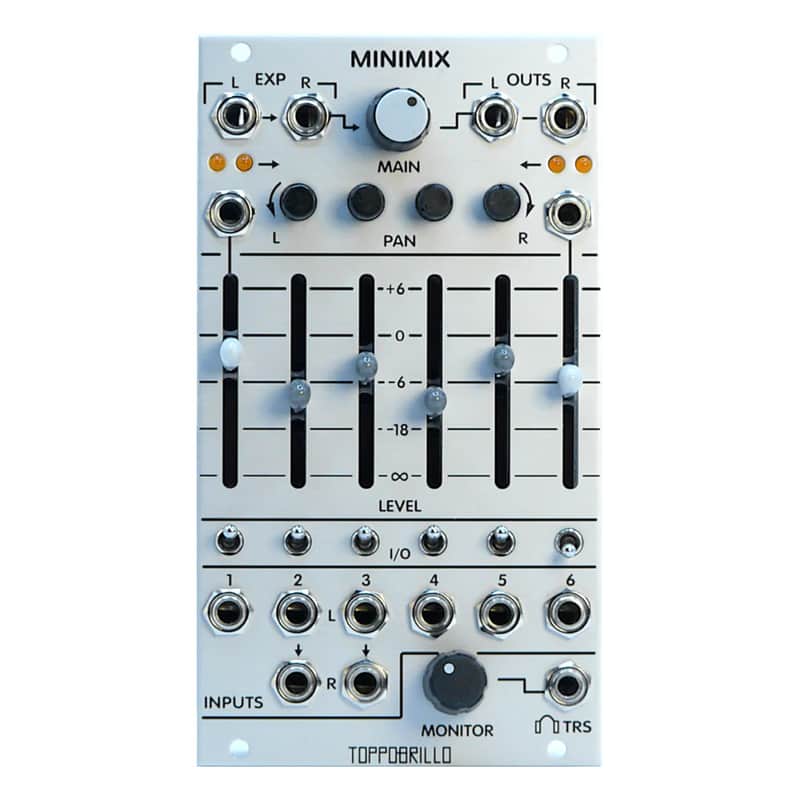 Toppobrillo Minimix Eurorack Mixing Module (Silver) image 1