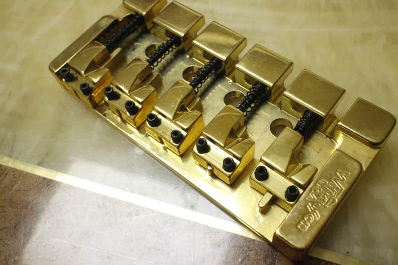 *RARE* Wilkinson USA WBBO-5 - Gold 5 strings bass bridge image 1