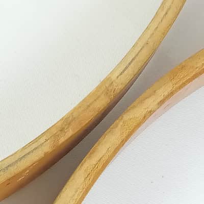 Vintage 15"2x Wood Hoops/Rims 1Ply Solid Maple Vintage50s 8Lug Parade Snare Drum image 9