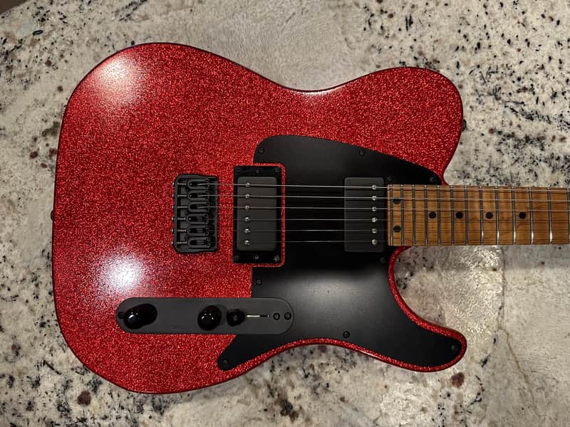LsL Instruments T Bone 24 Fret - Brilliant Fire Sparkle - Matching Headstock image 1