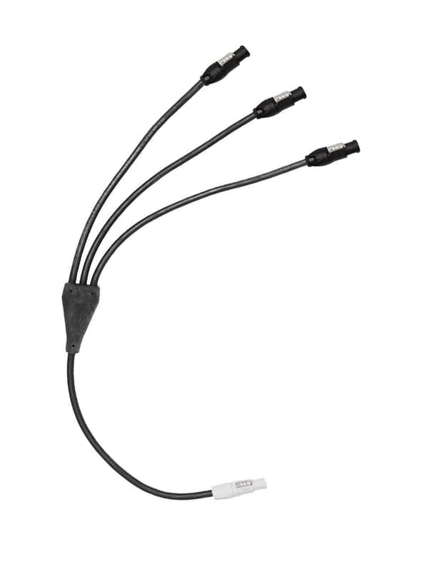 Elite Core Power Cable 1 Powercon B Gray to Fanout 3 True 1 Female Connector 30 ft 12 AWG image 1