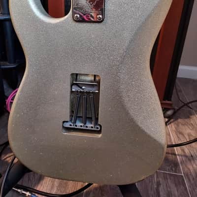 Partscaster Stratocaster Sparkle silver Chunky neck Extra loaded pickguard image 6