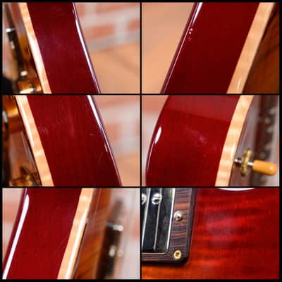 PRS Limited Edition Single Cut Brazilian Flame Maple 10-Top Dark Cherry Sunburst #200 made in 2001 w/OHSC image 15