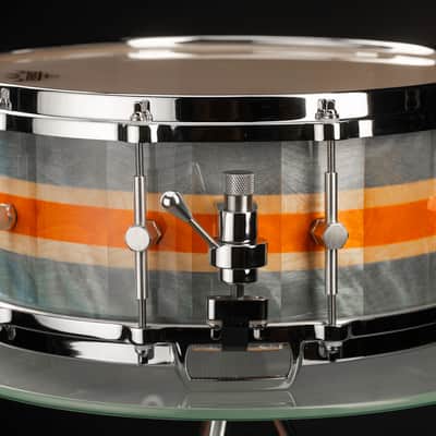 Seven Six Drum Company's The Flame Birch III 6x14 Custom Solid Stave Snare Drum image 3