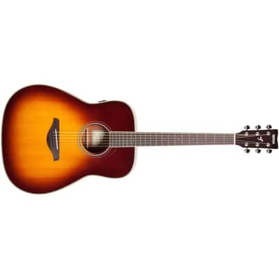 Yamaha FG-TA TransAcoustic Dreadnought Acoustic-Electric Guitar w/ Chorus and Reverb - Brown Sunburst image 3