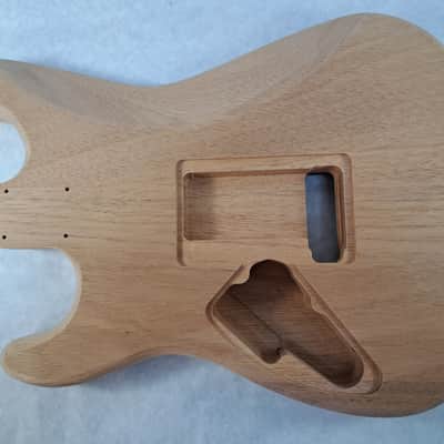 Unfinished Mahogany Hxx guitar body - for Fender Strat Stratocaster neck Floyd Rose J2311 image 4
