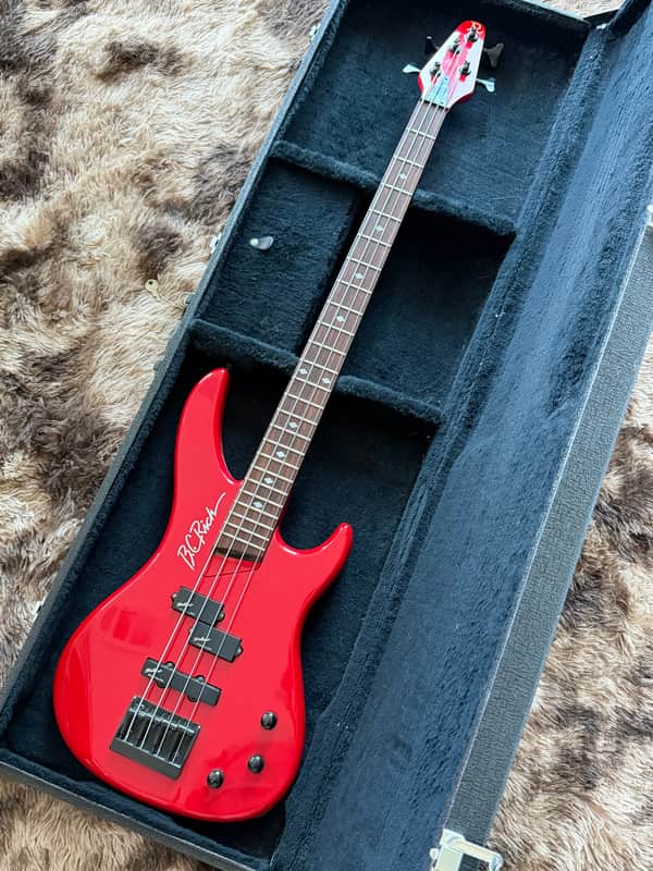 1990s B.C. Rich Innovator PJ Bass - Red image 1