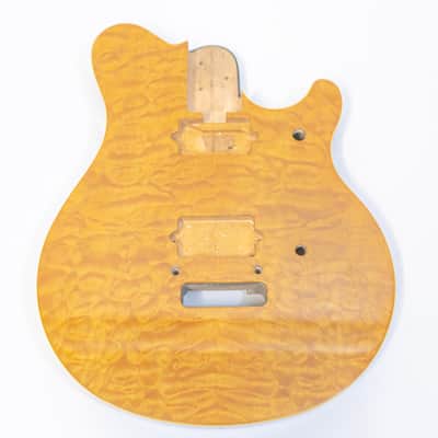 Ernie Ball Music Man Axis - Blank Guitar Neck + Body - Quilted Amber image 2