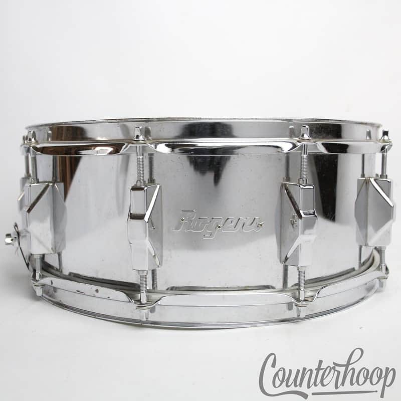 *Rogers Script 14x5" Snare Drum Chrome Steel 10-Lug Brook Mays Era 2000s Taiwan* image 1